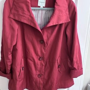 Croft & Barrow Women's Raspberry Trench Coat